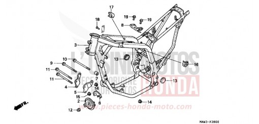 FRAME BODY XL600VT de 1996